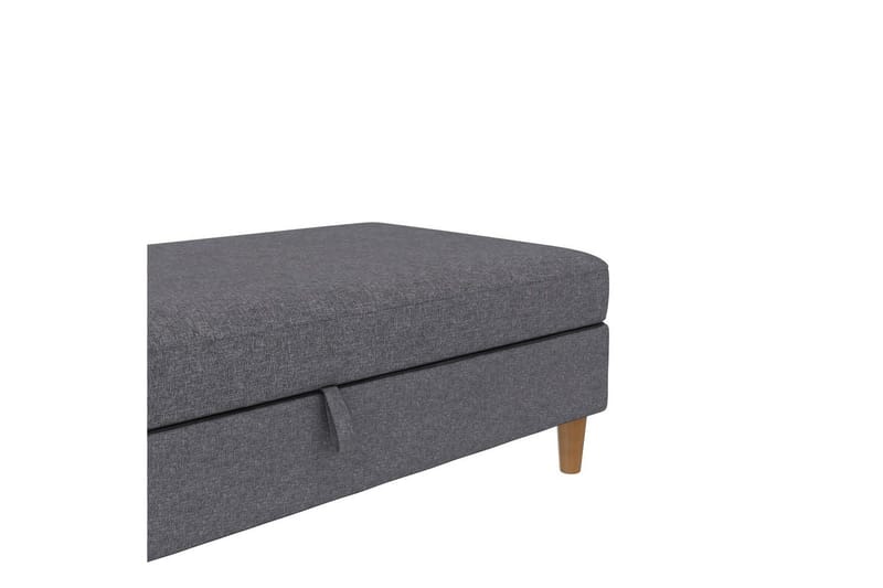 Fotpall/pall Lilly Ljusgrå, Linne - Ljusgrå, Linne - Möbler - Fåtölj & stolar - Pall & puff - Fotpallar