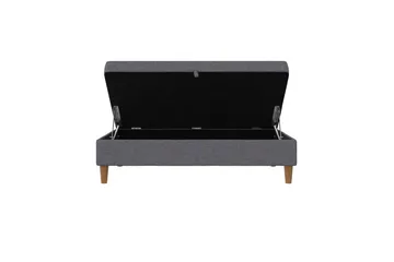 Fotpall/pall Lilly Ljusgrå, Linne - Ljusgrå, Linne - Möbler - Fåtölj & stolar - Pall & puff - Fotpallar