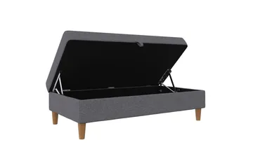 Fotpall/pall Lilly Ljusgrå, Linne - Ljusgrå, Linne - Möbler - Fåtölj & stolar - Pall & puff - Fotpallar