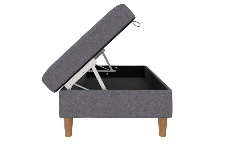 Fotpall/pall Lilly Ljusgrå, Linne - Ljusgrå, Linne - Möbler - Fåtölj & stolar - Pall & puff - Fotpallar