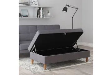 Fotpall/pall Lilly Ljusgrå, Linne - Ljusgrå, Linne - Möbler - Fåtölj & stolar - Pall & puff - Fotpallar