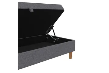 Fotpall/pall Lilly Ljusgrå, Linne - Ljusgrå, Linne - Möbler - Fåtölj & stolar - Pall & puff - Fotpallar