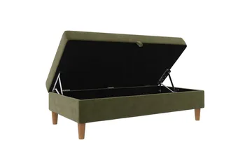 Fotpall/pall Lilly Olivgrön, Sammet/Trä/Plast - Olivgrön, Sammet/Trä/Plast - Möbler - Fåtölj & stolar - Pall & puff - Fotpallar