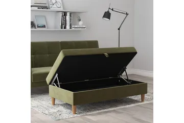 Fotpall/pall Lilly Olivgrön, Sammet/Trä/Plast - Olivgrön, Sammet/Trä/Plast - Möbler - Fåtölj & stolar - Pall & puff - Fotpallar