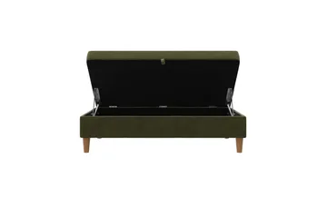 Fotpall/pall Lilly Olivgrön, Sammet/Trä/Plast - Olivgrön, Sammet/Trä/Plast - Möbler - Fåtölj & stolar - Pall & puff - Fotpallar