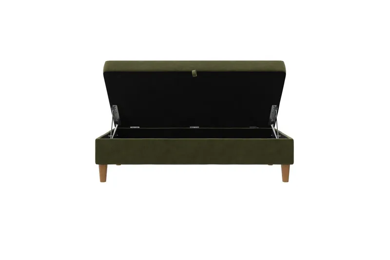 Fotpall/pall Lilly Olivgrön, Sammet/Trä/Plast - Olivgrön, Sammet/Trä/Plast - Möbler - Fåtölj & stolar - Pall & puff - Fotpallar