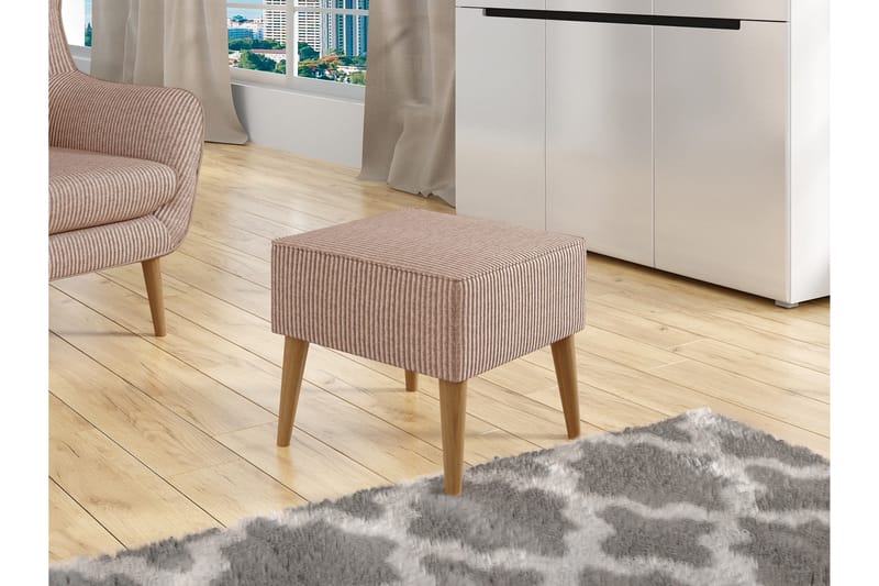 Gabi Fotpall 45 cm - Rosa - Möbler - Fåtölj & stolar - Pall & puff - Fotpallar