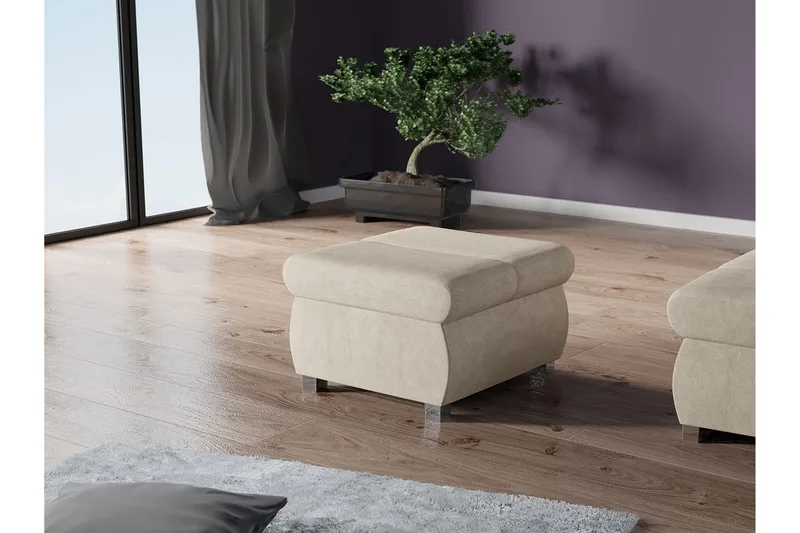 Gamal Fotpall 60 cm - Beige - Möbler - Fåtölj & stolar - Pall & puff - Fotpallar