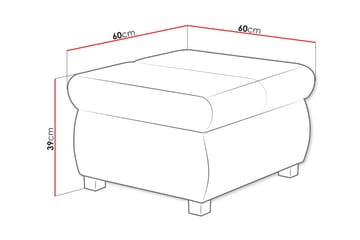 Gamal Fotpall 60 cm - Beige - Möbler - Fåtölj & stolar - Pall & puff - Fotpallar
