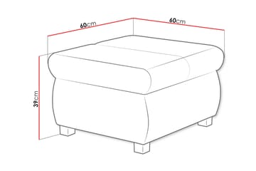 Gamal Fotpall 60 cm - Beige - Möbler - Fåtölj & stolar - Pall & puff - Fotpallar