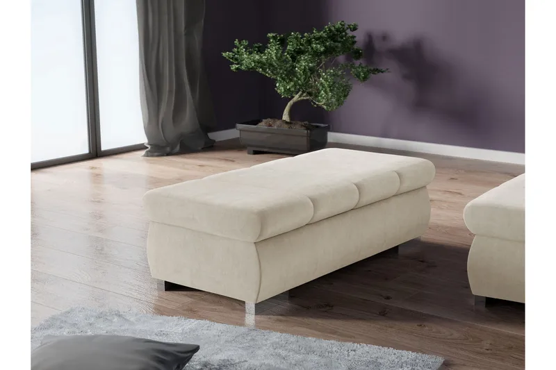 Gamal Fotpall 60 cm - Beige - Möbler - Fåtölj & stolar - Pall & puff - Fotpallar