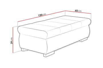 Gamal Fotpall 60 cm - Grå - Möbler - Fåtölj & stolar - Pall & puff - Fotpallar