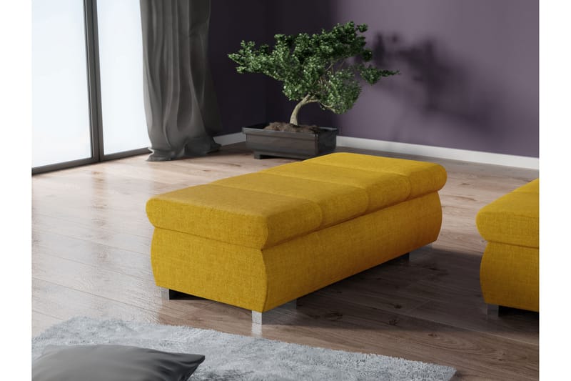 Gamal Fotpall 60 cm - Gul - Möbler - Fåtölj & stolar - Pall & puff - Fotpallar