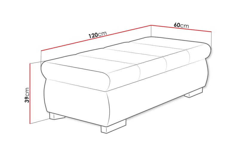 Gamal Fotpall 60 cm - Gul - Möbler - Fåtölj & stolar - Pall & puff - Fotpallar