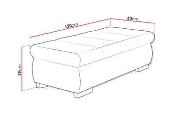 Gamal Fotpall 60 cm - Marinblå - Möbler - Fåtölj & stolar - Pall & puff - Fotpallar