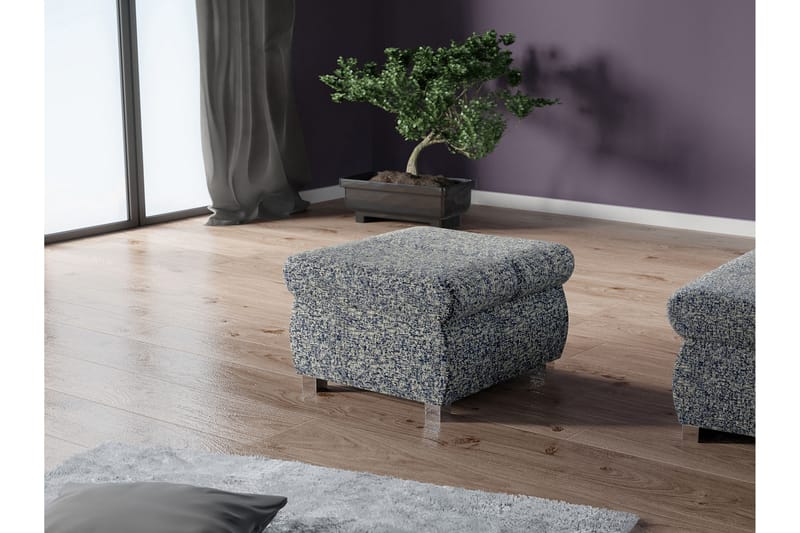 Gamal Fotpall 60 cm - Marinblå - Möbler - Fåtölj & stolar - Pall & puff - Fotpallar