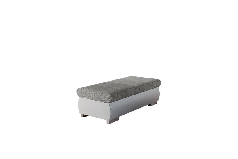 Gamal Fotpall 60 cm, Vit/Ljusgrå