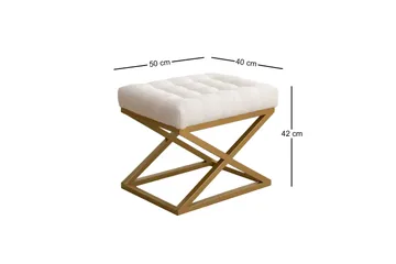 Garyn Sittpuff 40 cm - Cream - Möbler - Fåtölj & stolar - Pall & puff - Sittpuff