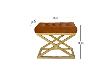 Gillie Sittpuff 40 cm - Guld/Brun - Möbler - Fåtölj & stolar - Pall & puff - Sittpuff
