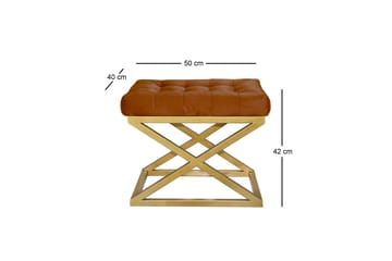 Gillie Sittpuff 40 cm - Guld/Brun - Möbler - Fåtölj & stolar - Pall & puff - Sittpuff