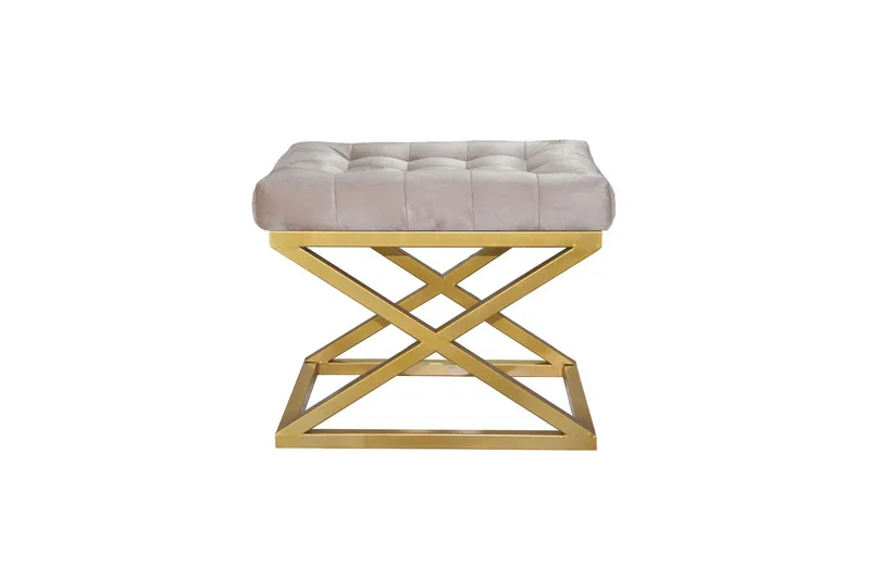 Gillie Sittpuff 40 cm, Guld/Cream