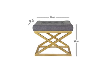 Gillie Sittpuff 40 cm - Guld/Grå - Möbler - Fåtölj & stolar - Pall & puff - Sittpuff
