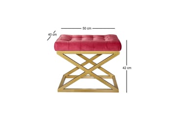 Gillie Sittpuff 40 cm - Guld/Röd - Möbler - Fåtölj & stolar - Pall & puff - Sittpuff