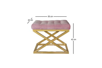 Gillie Sittpuff 40 cm - Guld/Rosa - Möbler - Fåtölj & stolar - Pall & puff - Sittpuff