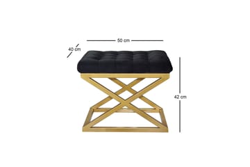 Gillie Sittpuff 40 cm - Guld/Svart - Möbler - Fåtölj & stolar - Pall & puff - Sittpuff