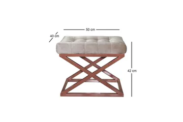 Gillie Sittpuff 40 cm - Koppar/Cream - Möbler - Fåtölj & stolar - Pall & puff - Sittpuff