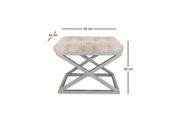 Gillie Sittpuff 40 cm - Silver/Cream - Möbler - Fåtölj & stolar - Pall & puff - Sittpuff