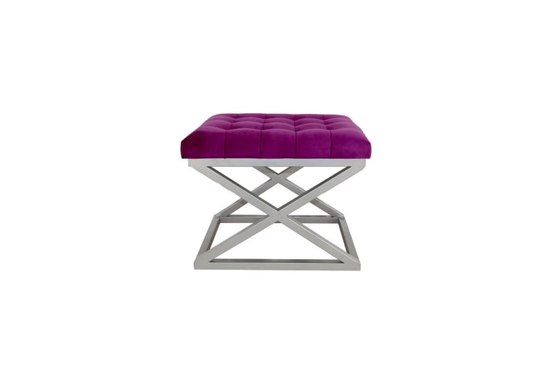 Gillie Sittpuff 40 cm, Silver/Fuchsia