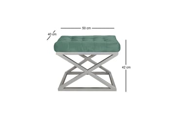 Gillie Sittpuff 40 cm - Silver/Grön - Möbler - Fåtölj & stolar - Pall & puff - Sittpuff