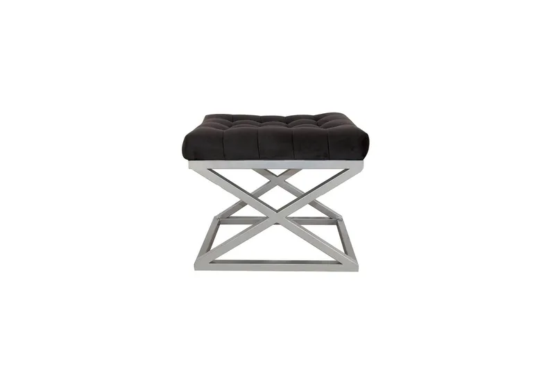 Gillie Sittpuff 40 cm, Silver/Svart