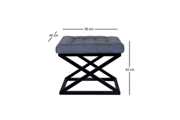 Gillie Sittpuff 40 cm - Svart/Blå - Möbler - Fåtölj & stolar - Pall & puff - Sittpuff