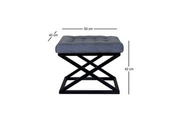 Gillie Sittpuff 40 cm - Svart/Blå - Möbler - Fåtölj & stolar - Pall & puff - Sittpuff