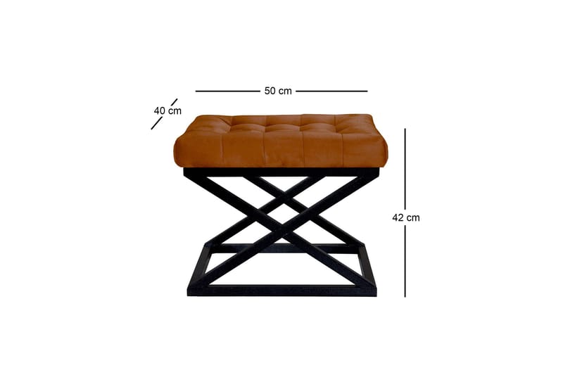 Gillie Sittpuff 40 cm - Svart/Brun - Möbler - Fåtölj & stolar - Pall & puff - Sittpuff