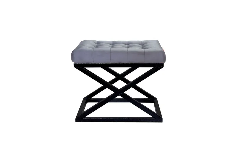 Gillie Sittpuff 40 cm, Svart/Grå