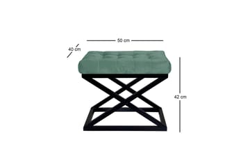 Gillie Sittpuff 40 cm - Svart/Grön - Möbler - Fåtölj & stolar - Pall & puff - Sittpuff
