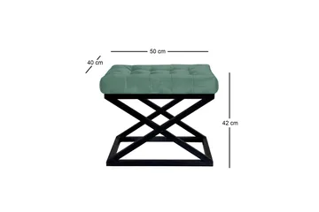 Gillie Sittpuff 40 cm - Svart/Grön - Möbler - Fåtölj & stolar - Pall & puff - Sittpuff