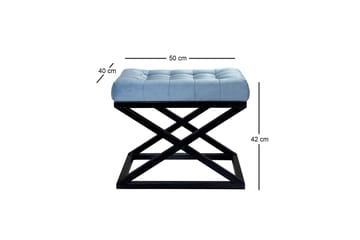 Gillie Sittpuff 40 cm - Svart/Turkos - Möbler - Fåtölj & stolar - Pall & puff - Sittpuff