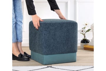 Gladys Sittpuff 45 cm - Blå - Möbler - Fåtölj & stolar - Pall & puff - Sittpuff