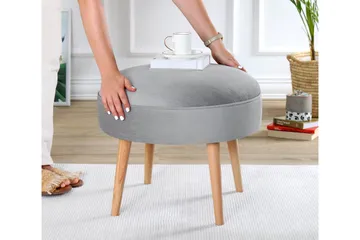 Graysen Sittpuff 52 cm - Grå - Möbler - Fåtölj & stolar - Pall & puff - Sittpuff