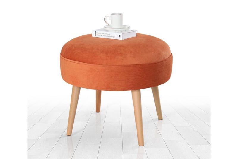 Graysen Sittpuff 52 cm - Orange - Möbler - Fåtölj & stolar - Pall & puff - Sittpuff