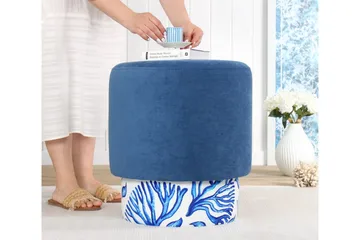 Gunner Sittpuff 43 cm - Multicolor - Möbler - Fåtölj & stolar - Pall & puff - Sittpuff