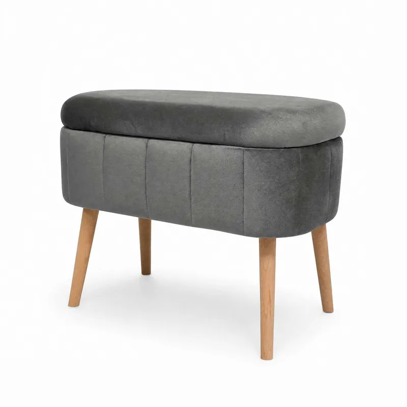 Heba Sittpuff med förvaring 60 cm, Antracit
