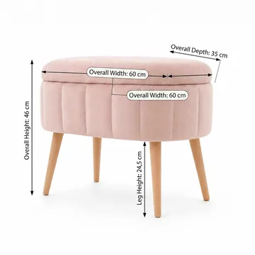 Heba Sittpuff med förvaring 60 cm - Möbler - Fåtölj & stolar - Pall & puff - Sittpuff