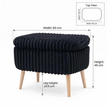 Heba Sittpuff med förvaring 60 cm - Möbler - Fåtölj & stolar - Pall & puff - Sittpuff