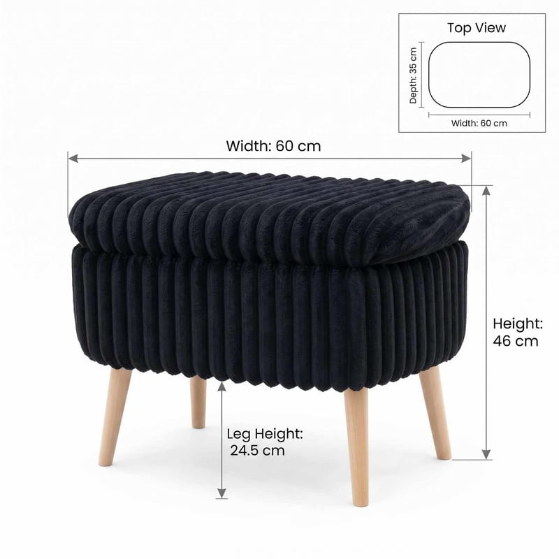 Heba Sittpuff med förvaring 60 cm - Möbler - Fåtölj & stolar - Pall & puff - Sittpuff
