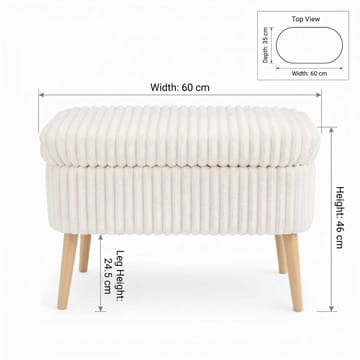 Heba Sittpuff med förvaring 60 cm - Möbler - Fåtölj & stolar - Pall & puff - Sittpuff
